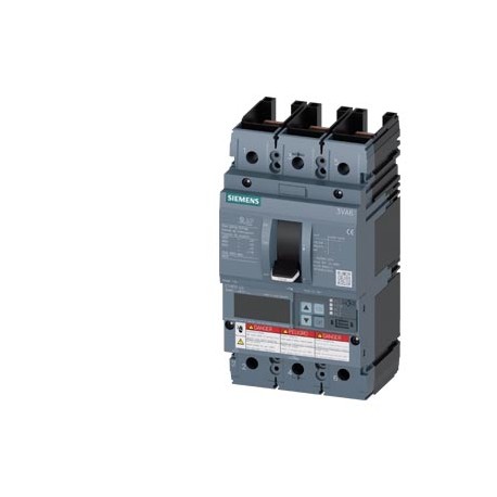 3VA6110-6KP31-0AA0 SIEMENS circuit breaker 3VA6 UL frame 150 breaking capacity class H 65kA @ 480V 3-pole, l..