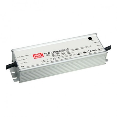 HLG-120H-C350AB MEANWELL Driver LED AC-DC à sortie unique à courant Constant (CC) avec PFC intégré, Sortie 0..