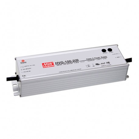 HVG-100-24B MEANWELL LED-Driver AC/DC Einzelausgang mixed-mode (CV+CC), Ausgang 4A. 96W, 12-24V. IP67. Absch..