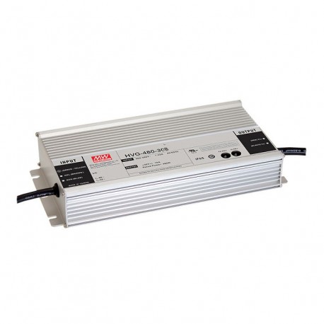 HVG-480-36B MEANWELL AC-DC Single output LED driver Mix mode (CV+CC), Output 13,3A. 478,8W, 18-36V. Dimming ..
