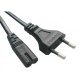 YP21A+YC13 MEANWELL Cabo de rede, entrada Europeu 2 pólos, saída IEC320-C8 (PC).250Vca 2,5 A.