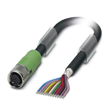 SAC-12P- 4,0-35T/FS SH SCO 1110194 PHOENIX CONTACT Sensor/atuador cabo, de 12 de posição, PUR/PVC, preto RAL..