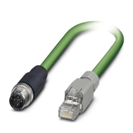 VS-M12MS-IP20-93C-LI/10,0 WL 1404398 PHOENIX CONTACT Cable PROFINET confeccionado, CAT5e, apantallado, cuadr..