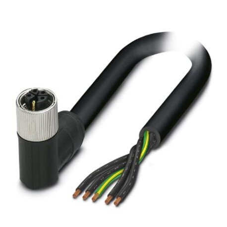 SAC-5P- 5,0-PUR/M12FRK PE 1414800 PHOENIX CONTACT Power cable, 5-position, PUR halogen-free, black-gray RAL ..