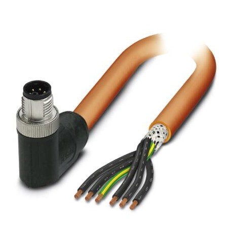 SAC-6P-M12MRM/ 5,0-PVC PE SH 1414944 PHOENIX CONTACT Power cable, 6-position, PVC, orange RAL 2003, shielded..